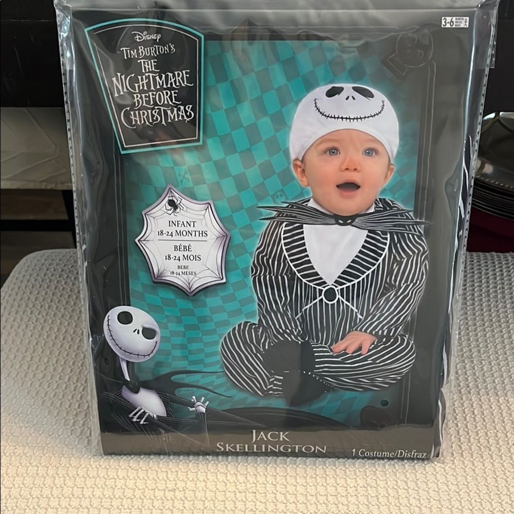 Disney Jack Skellington Infant Costume - Black and White